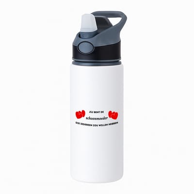 Hacebo® - jij bent de schoonmoeder die iedereen zou willen hebben waterfles met rietje zwart - Schoonmoeder - geweldige schoonmoeder - liefste schoonmoeder - verjaardag - cadeau - kado - bedankje - geschenk - water fles - 650ML