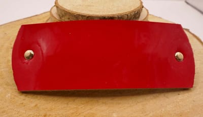 Leren haarclip rood - rode leren haarclip voor volwassen - haarclip rood - dames haarclip - lederen haarclip - simpele haarclip - eenvoudige rood haarclip - dagelijkse haarclip - haarclip voor dik haar - haarclip voor dun haar