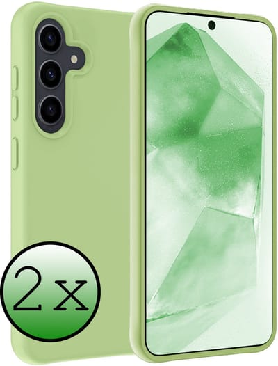 Hoesje 2 Stuks - Geschikt voor Samsung Galaxy A56 - Sterk & Shockproof - Case Siliconen - Back Cover - Telefoon Hoes - Groen