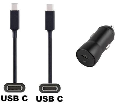 OneOne auto snellader + 1,0m sterke USB C naar C kabel. 20W lader. Autolader adapter past op Apple iPhone 15, iPhone 15 Plus, 15 Pro, 15 Pro Max, iPhone 16, 16 Plus, 16 Pro, iPhone 17, 17 Air, 17 Pro, 17 Ultra