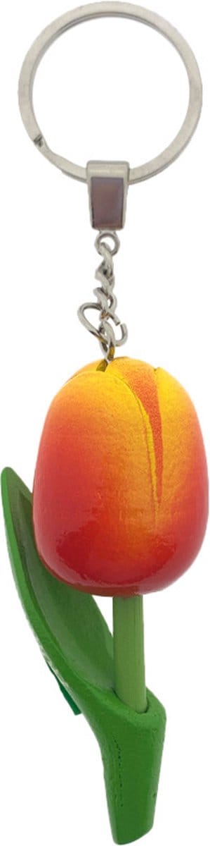 Sleutelhanger tulp rood/geel