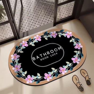 Amerikaanse Pastorale Stijl Diatomeeënaarde Vloermat Badkamer Waterabsorptie Vuilafstotend Sneldrogend Antislip Badkamer Voetmat 40*60cm