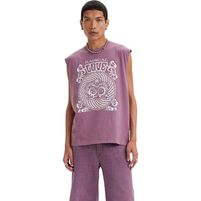 Levis Heren-tanktop met grafische print en Pride-motief (Paars)