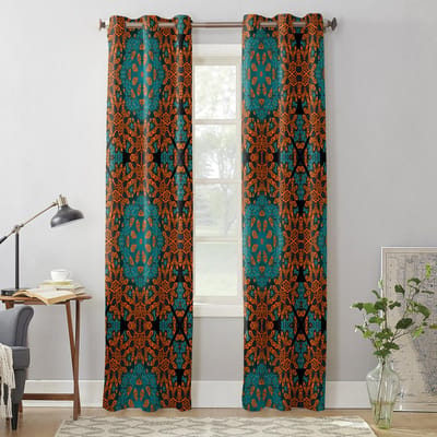 Patroon Lijn Decoratie Geometrische Cirkel Raamgordijn Modern Europese Stijl Gordijnen voor Slaapkamer Woonkamer Achtergrond Gordijn 135W x 60H(cm) x1 blue