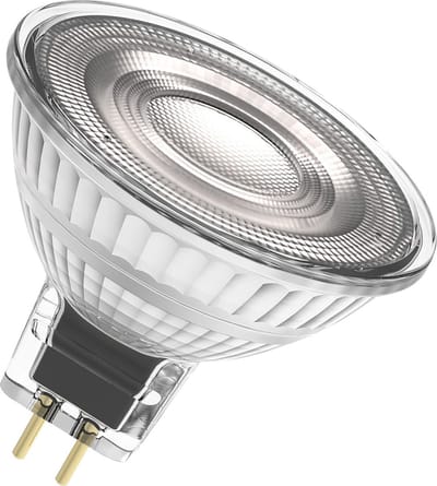 OSRAM Dimmbare Niedervolt-LED-Reflektorlampen MR16 mit Retrofit-Stecksockel, 35 Watts Ersatz, GU5.3, MR16 reflector, 2700 Kelvin, Warm weiß, Klares Glas, 2-er Pack