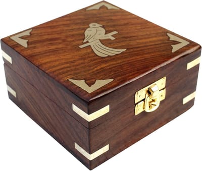 Handgemaakte Houten Sieradendoos voor Vrouwen - Juwelenkist met Handgesneden Details