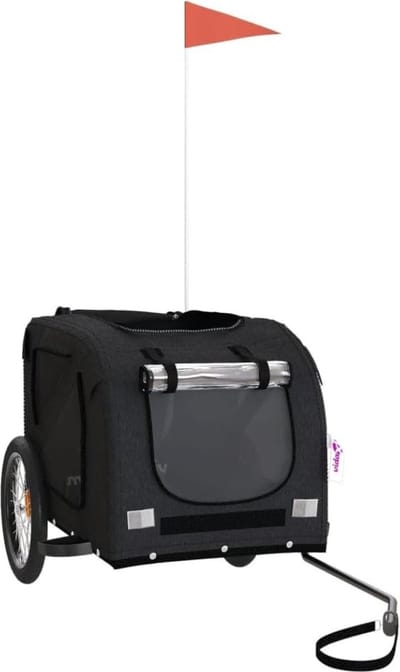 DD Hondenfietskar Opvouwbaar - Fietskar voor Honden - Hondenbuggy - 134x69x74cm - Zwart