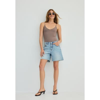 Stradivarius Body met bandjes en V-hals  Bruin L