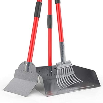 Grote Poepschep Set - Rake, Spade & Tray voor Honden - Lange Handvat voor Tuin en Buiten