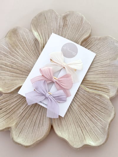 Haarspeldje Silk Bow - Pastel - Haarstrik - Haarspeldjes voor Meisjes & Kinderen - Strikken - Haaraccessoires voor Peuters & Kleuters - Strik