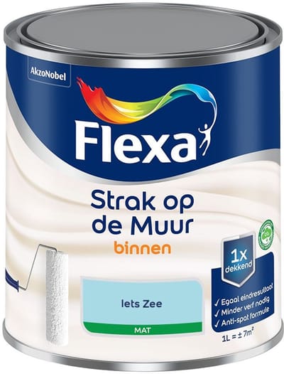 Flexa - Strak Op De Muur Binnen Mat - Iets Zee - Mengverf - 1 L
