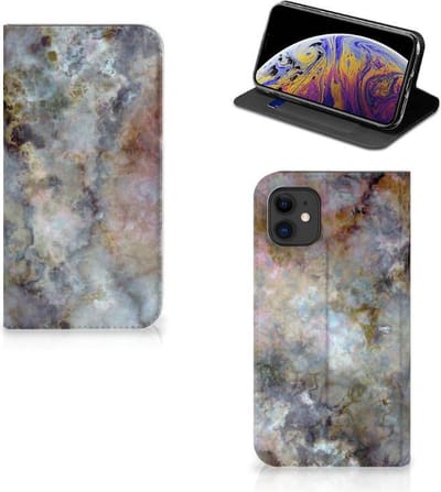 Apple iPhone 11 Standcase Marmer Grijs