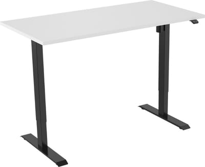 GAME HERO Marvel Bureau Elektrisch Verstelbaar 2 Motorig - 140x80cm - Zwart Frame - Wit Blad