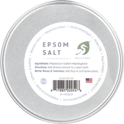 White Egret Personal Care, Epsom Salt, 2 oz gray