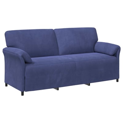 vidaXL - 3-Zits - Sofa - Politieblauw - 198 - x - 83 - x - 95 - cm - Fluweel
