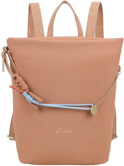 Fritzi aus Preußen rugzak schoudertas Brigitte X Fritzi JU Limited Chain Sky Backpack Mokka Lichtbruin