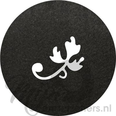 Design shapes 1 vilt onderzetters - Zwart - 6 stuks - 10 x 10 cm - Tafeldecoratie - Glas onderzetter - Cadeau - Woondecoratie - Tafelbescherming - Onderzetters voor glazen - Keukenbenodigdheden - Woonaccessoires - Tafelaccessoires