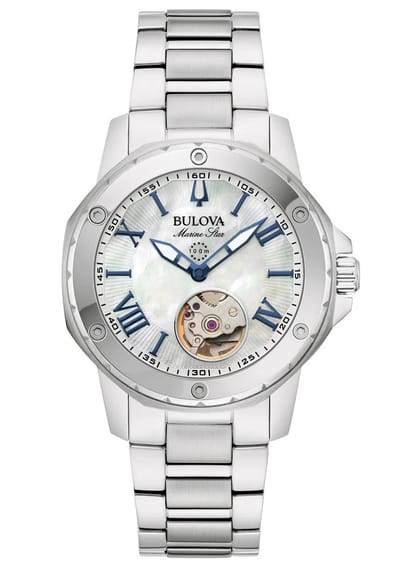 Bulova Marine Star 96L326 Horloge - Staal - Zilverkleurig - Ø 35 mm