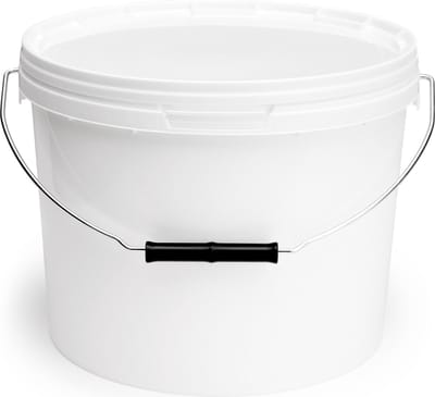 1x Garronda Emmer Met Deksel - 10 L - Verpakkingsemmer - Emmertje - Rond - Wit GD-PL-BIS-Whit