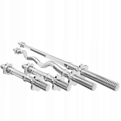 Marbo Sport - Halterstangen set - Barbell Set - MWG3 - Rechte en gebogen stang - 30 mm - Voor krachttraining en thuisgym en Home Gym