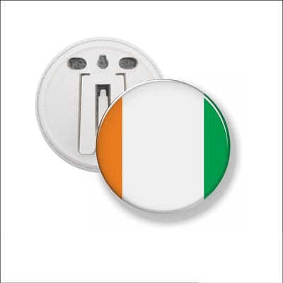 Button Met Clip 58 MM - Vlag Ivoorkust