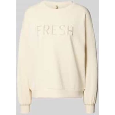 regular fit sweatshirt met siersteentjes model 'Banu'