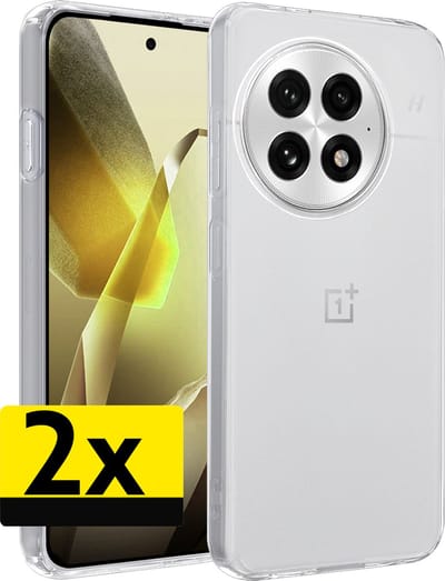 Hoesje - 2 Stuks - Geschikt voor OnePlus 13 - Sterk & Shockproof - Case Siliconen - Back Cover - Telefoon Hoes - Telefoonhoesjes - Transparant