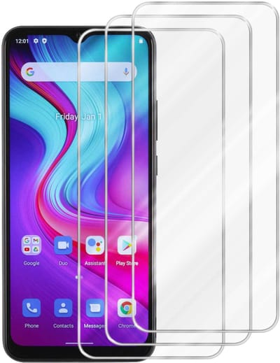 Cadorabo 3x Screenprotector geschikt voor Doogee X96 / X96 PRO - Beschermende Pantser Film in KRISTALHELDER - Getemperd (Tempered) Display beschermend glas in 9H hardheid met 3D Touch