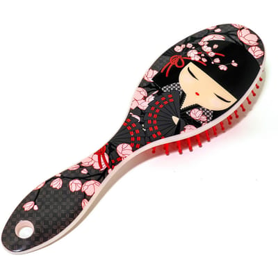 Kimmidoll MICHIKO Haarkam Borstel Hoofdmassagegereedschap Traditioneel Kokeshi Poppenontwerp