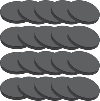 Rubber Ronde Gasket Pads - 20 Stuks 20mm ID x 3mm Dikke Ringen voor DIY Klussen en Creatief Gebruik, Zwart