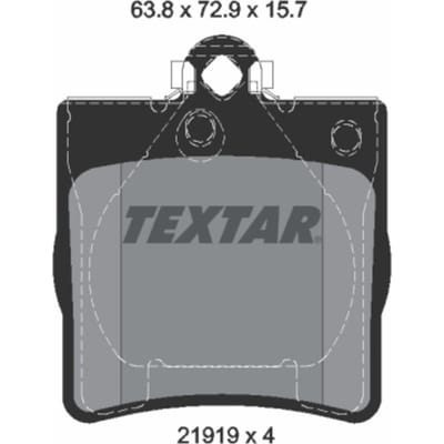 Remblokset TEXTAR 2191903, achter