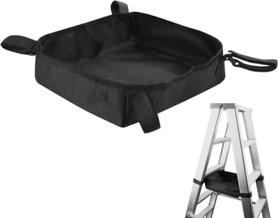 Ladder Gereedschapshouder - Werkbak Organizer - Gereedschap Binnen Handbereik - Snel Bevestigbaar - 26x17x5 cm - Zwart