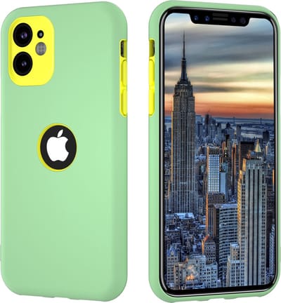 ShieldCase dubbellaags siliconen hoesje geschikt voor Apple iPhone X / Xs - lichtgroen-geel - Beschermhoesje - Shock proof Hardcase - Siliconen - TPU Case shockproof - Beschermhoes
