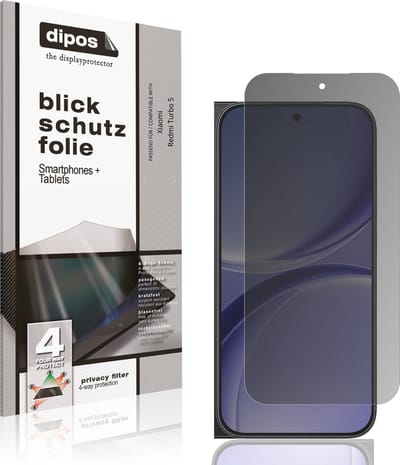 dipos – Matte Privacy Screenprotector geschikt voor Xiaomi Redmi Turbo 5 | Anti-Spy Beschermfolie