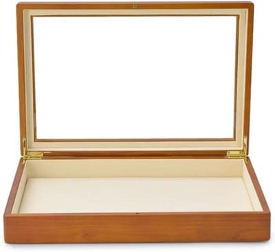 Sieraden Opbergdoos - Juwelier Box - Sieraden Organiseren - Massief Hout - Grote Capaciteit - Beige
