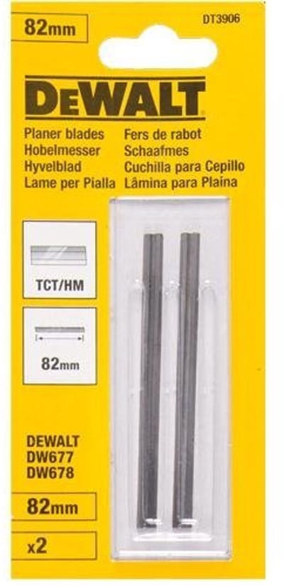 DeWALT DT3905-QZ - Dubbelzijdig HSS Schaafmes - 82mm - Compatibel met DW677, DW678K, DW678EK, DW680K