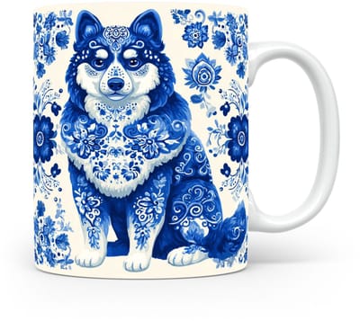 Mok Husky Beker voor koffie of tas voor thee, cadeau voor dierenliefhebbers, moeder, vader, collega, vriend, vriendin, kantoor, opa, oma, hond, kerst, sinterklaas, verjaardag