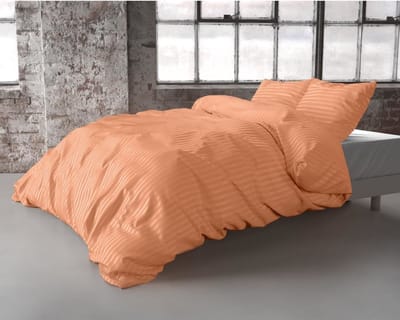 Zensation Dallas - Dekbedovertrek Hotel - 200x200/220 + 2 kussenslopen 60x70 - Pastel Oranje