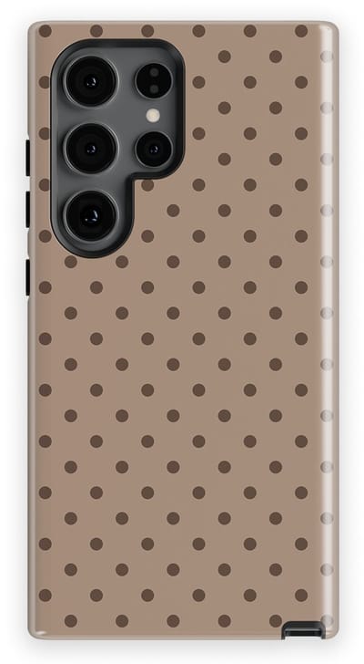 Polka Dots Hoesje Samsung Galaxy S24 Ultra | Geschikt Voor Mag | Stippen Design Backcover Samsung Galaxy S24 Ultra Sandstone Dots