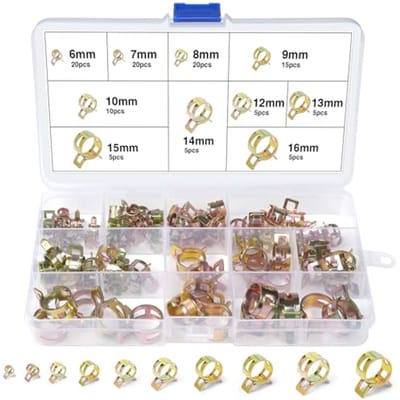 Slangklemmen Set van 110 Stuks - Veerklemmen voor Diverse Toepassingen 6-16mm