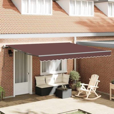 vidaXL - Luifel - automatisch - uittrekbaar - 400x300 - cm - bruin