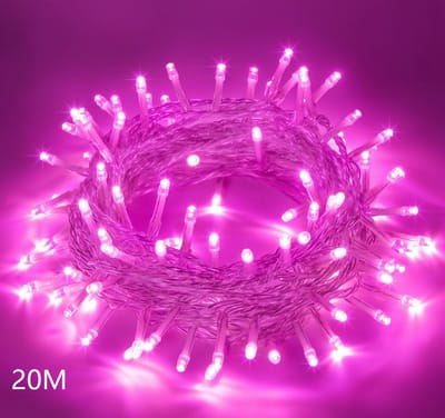 MUPOO Lichtsnoer Buiten en Binnen- IP44 20M 200LEDs Roze licht -Fairy Light-8 Modes-Kerstverlichting -Voor Kerstmis Feestverlichting Tuin