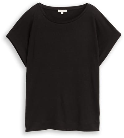 Tom Tailor - Dames t-shirt - Maat M - Vrouwen - MARINE - Vlas of linnen