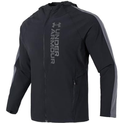 Under Armour Letter Print Fitness Training Hoodie Jas Heren jassen Zwart 1377486-002 3XL black