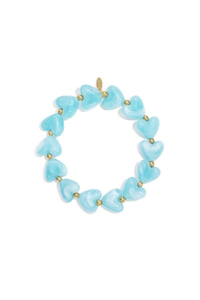 Hartjes armband hemelsblauw