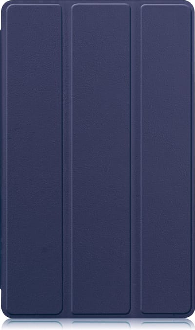 Hoesje - Geschikt voor Samsung Galaxy Tab S6 Lite - Dun & Stevig - Trifold Bookcase - Hard Cover Case - Met Uitsparing Geschikt voor S Pen - Hardcover Book - Tablet Hoes - Donkerblauw