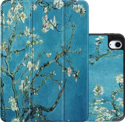 Hoes - Geschikt voor Apple iPad Air 5 (2022) - 10.9 inch - 5e Generatie - M1 - Dun & Stevig - Trifold Bookcase - Hard Cover Case - Met Uitsparing Geschikt voor Apple Pencil - Hardcover Book - Tablet Hoesje - Bloesem