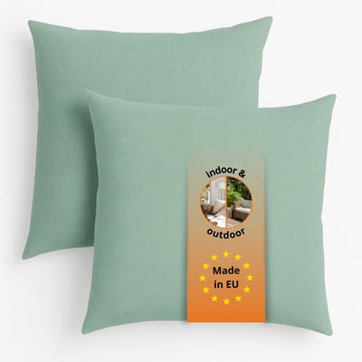 sleepling sierkussenset van 2 - 40x40 cm kussen – bankkussen van robuuste meubelstof - incl. hoes en vulling - als decoratiekussen, sierkussen of couchkussen - kussenset - Made in EU - 40 x 40 cm - turquoise