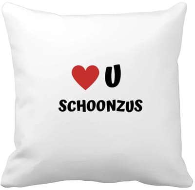 Akyol - love u schoonzus Kussen hoes - Zus - de liefste schoonzus - verjaardag - cadeautje voor zus - zus artikelen - kado - geschenk - 40 bij 40 cm