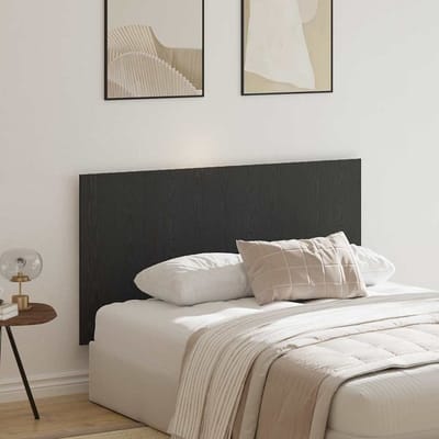 vidaXL Bed Hoofdbord Zwart Eiken 160 x 1.5 x 80.5 cm Bewerkt hout